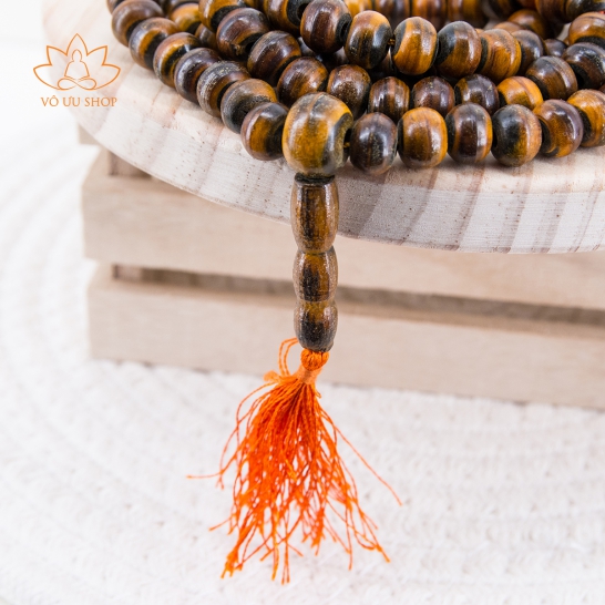 Buddhist prayer 108 black beads made of Yak cow's bone and spiritual items