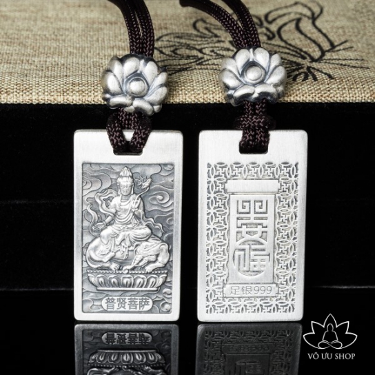 Guardian Bodhisattva Silver Pendant
