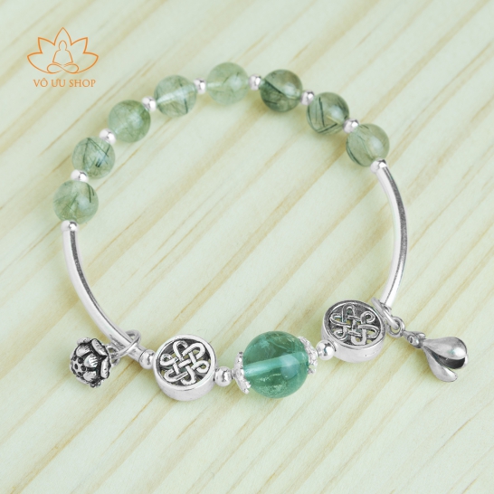 Green Rutilated quartz bracelet