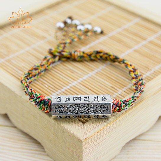 Five color thread bracelet with dragon knot and lutong