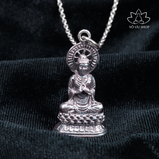 Mặt dây chuyền Phật Thích Ca thực hành Chuyển Pháp Luân Thủ Ấn (Dhammacakka mudra)