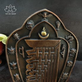 Red copper statue of Kalachakra made in Tibet