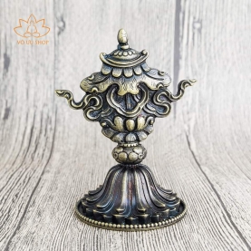 Set of Eight symbols of good omen made of Tibetan red copper