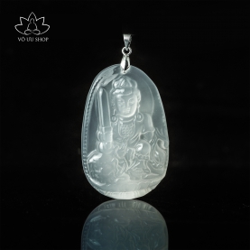 Mặt dây chuyền Phật bản mệnh mã não trắng