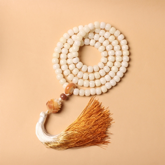 Chuỗi Mala 108 Hạt Bồ Đề Bạch Ngọc