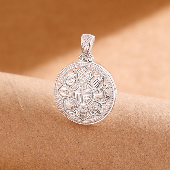 Mặt dây chuyền Bát Bảo Cát Tường - Hoa Mandala