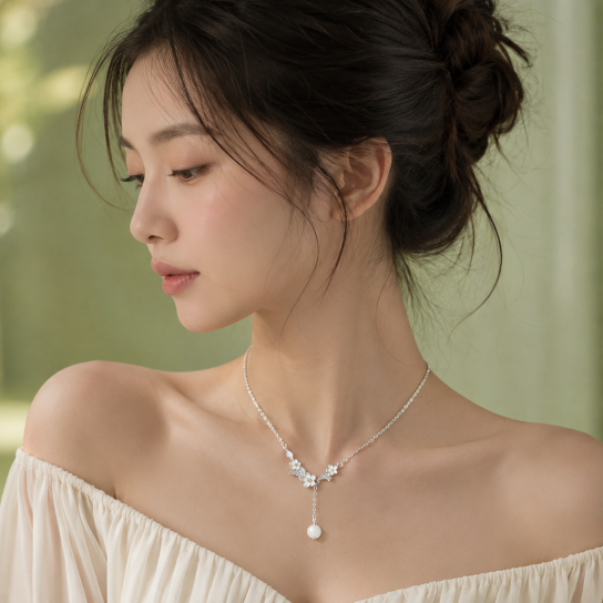 Dây chuyền hoa nhài bạc S925